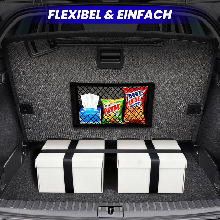 17 Stück Eisen Kofferraum Klett,Kofferraum Klett Fixierung,Auto Gepäckfixierung Kofferraum Organizer