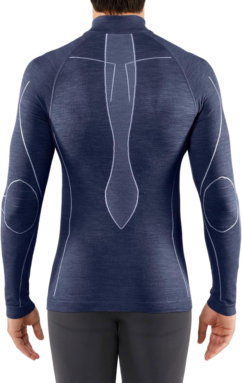 FALKE Herren Wool-Tech Zip Funktionsshirt Langarmshirt kalte bis sehr kalte Temperaturen Funktionsun