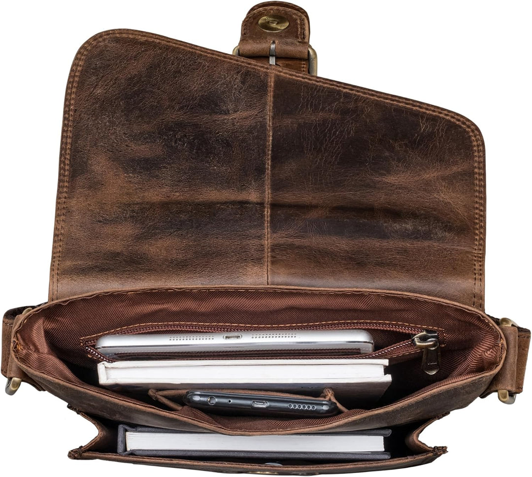 STILORD 'Mattia' kleine Umhängetasche Herren Echtleder Vintage - Schultertasche für 10,1 Zoll Tablet