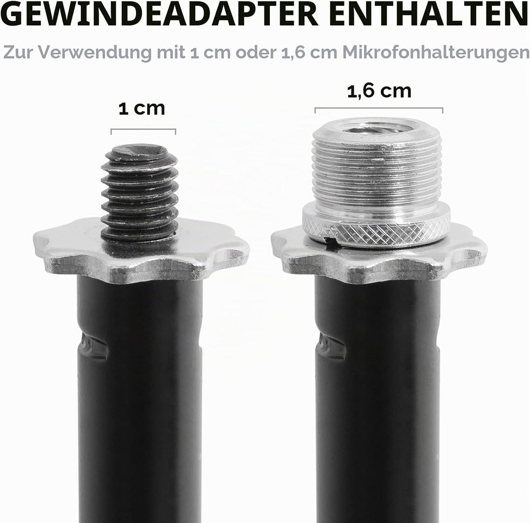 TIGER MCA7-BK Professioneller Boom-Mikrofonständer mit Klemme - Schwarz Metal Fittings Single, Metal