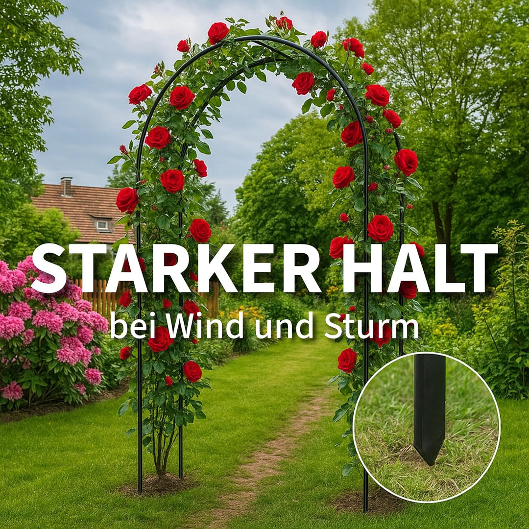 Intergarden Bodenanker für Rosenbogen 4 Stück, Erdspiess, Bodenspiess, Befestigung Rankhilfe, ca. 30