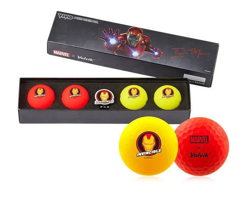 Volvik X Marvel Geschenkset Golfbälle L Iron Man, L Iron Man