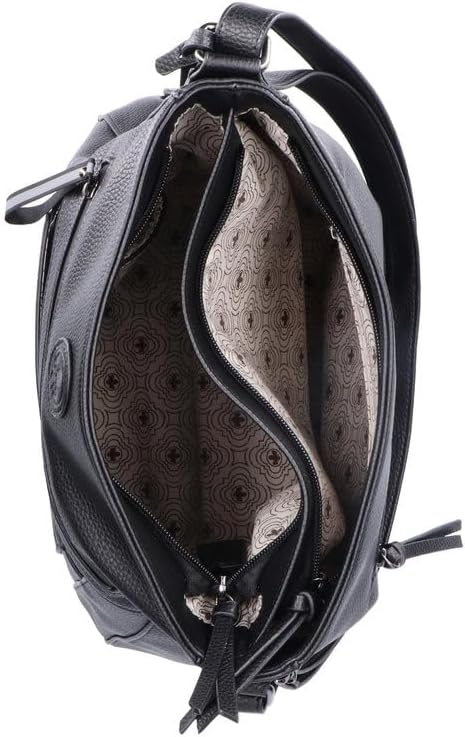 Rieker Damen H1481 Umhängetasche Schwarz, Schwarz