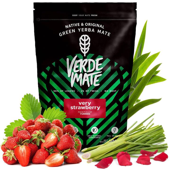 Mate Tee Verde Mate Set 1kg - Brasilien Yerba Mate - 5mm Grobe Blätter - Luftgetrocknet, Staubarm -