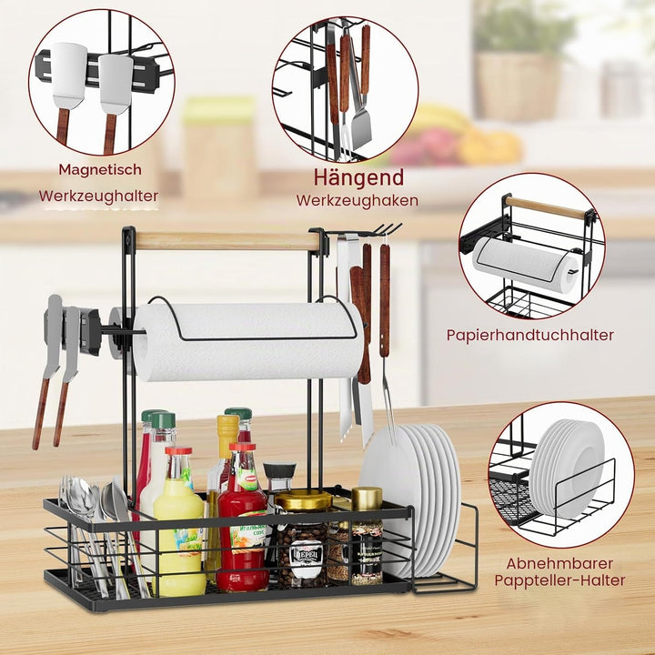 Grill-Caddy mit Papierhandtuchhalter
