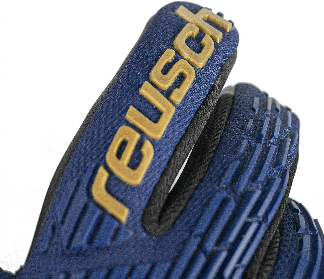 Reusch Unisex Jugend Attrakt Freegel Silver Junior Torwarthandschuhe 5.5 blau-gold-schwarz, 5.5 blau