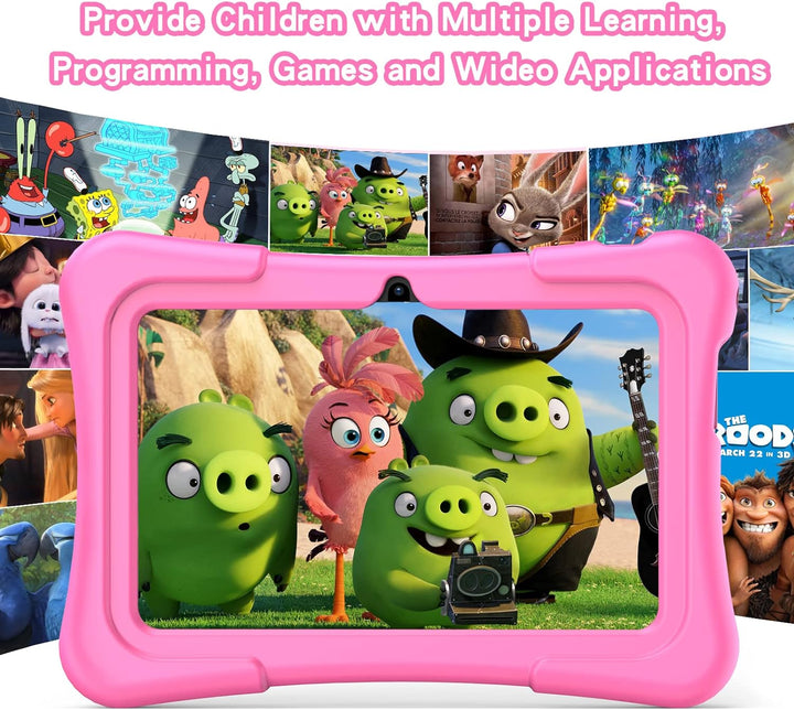 PRITOM 7-Zoll-Kinder-Tablet, Android 11, Quad Core, 2 GB RAM, 32 GB ROM, BT, WLAN, Dual-Kamera, Bild