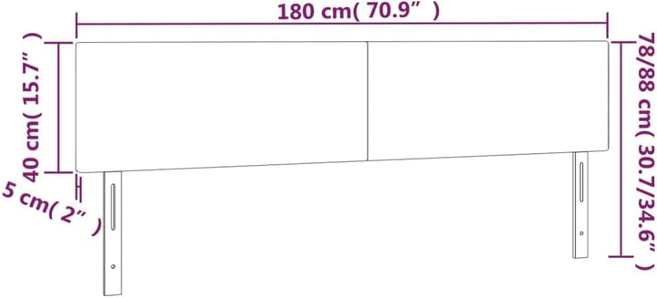 vidaXL LED Kopfteil Polsterkopfteil Bettkopfteil Betthaupt für Bett Bettrahmen Bettgestell Schlafzim