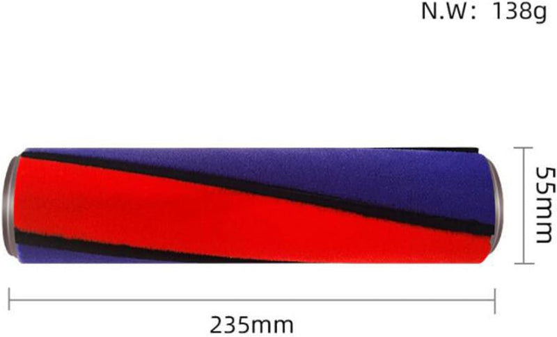 HUAYUWA 235 mm Walzenbürste, weicher Walzkopf, Bürstenrolle, Ersatz, passend für Dyson V6 V7 V8 V10