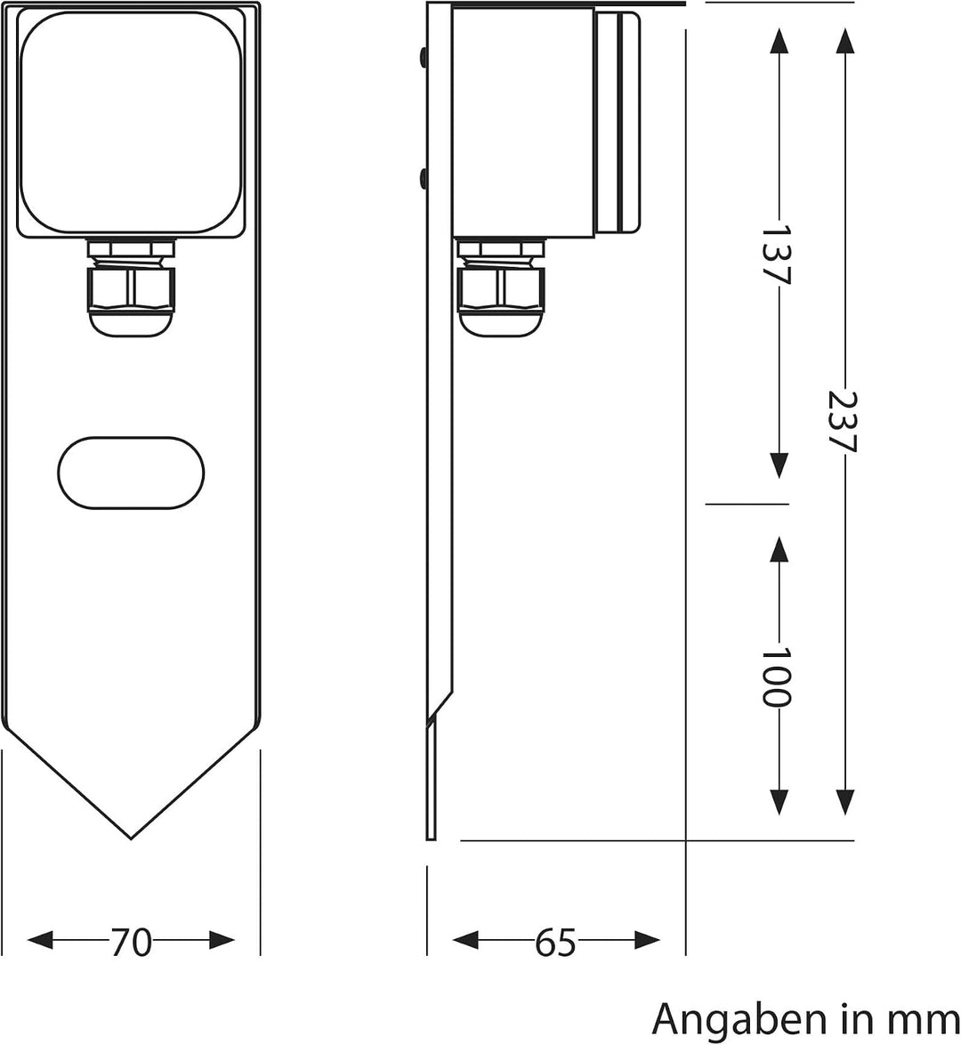 ledscom.de 3x Garten Steckdosensäule PIWI mit Erdspiess für aussen, IP44, 1-fach, Edelstahl, schwarz