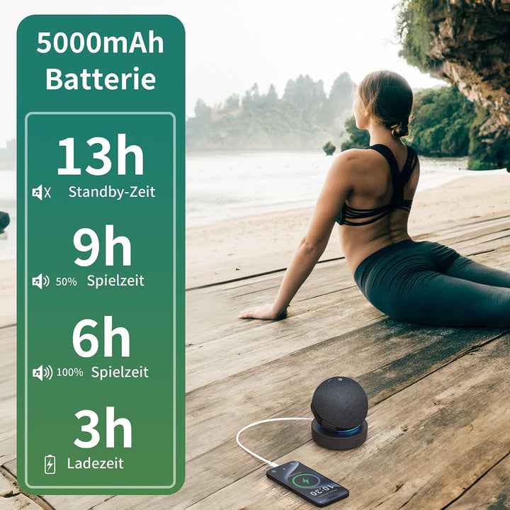 Tragbare Akku für 4. &amp; 5. Gen Smart Lautsprecher Batterie Akkustation 5000 mAh kompatibel mit Smartp