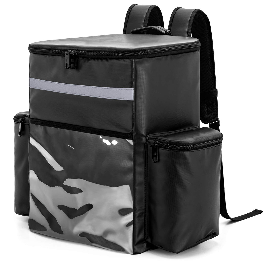 Trunab Kühltasche Lieferrucksack Isoliert Schwarz, Wasserdichter Insulated Bag Thermorucksack Transp