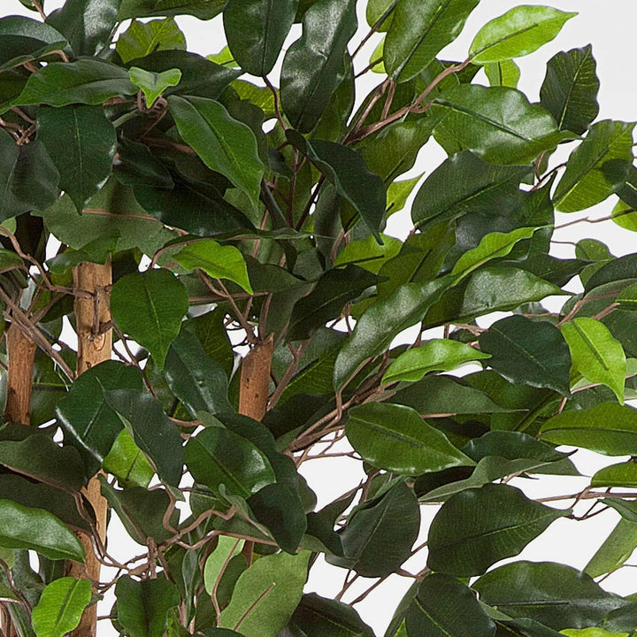 artplants.de Kunst Ficus Avellino, 720 grüne Blätter, 150cm - Kunst Baum - Deko Ficus 150 cm, 150 cm