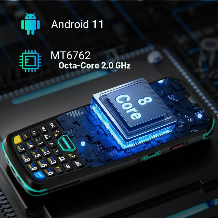 Tera Android 11 Barcode-Scanner mit 26 Tasten HS7-Scan-Engine IP67 robust 4+64GB 5100 mAh Akku QC 3.