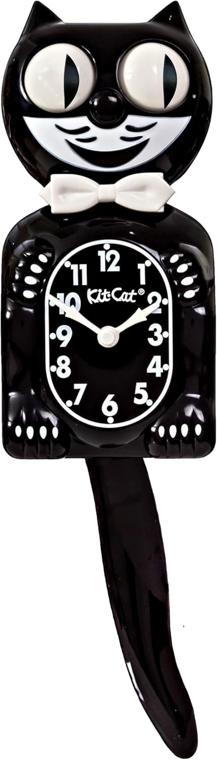 Kit-Cat-Wanduhr, schwarz