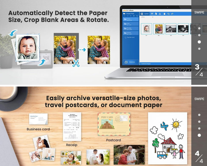 Plustek Foto-Scanner – ePhoto Z300 German Design Award 2018, scannt 4x6 Fotos in 2 s, automatische A