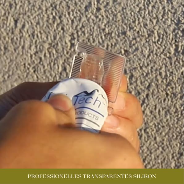 Bird-Tech TM Katzennetz für Balkon und Vögel Steinfarbe + 100 Haken + 2 Transparente Kleber 80ml (8X