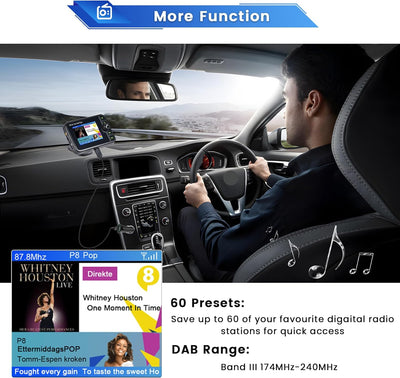 Hikity DAB+ Adapter Antennentuner für Autoradio Digital Empfänger Externe DAB Box Adapter Tuner Komp