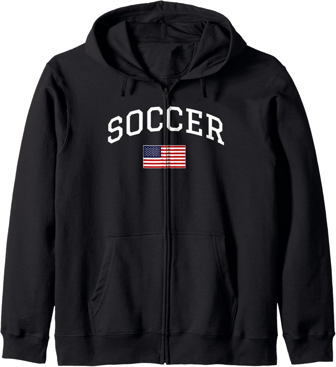Soccer Text Arch American Flag USA Kapuzenjacke