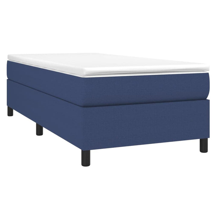 vidaXL Boxspringbettgestell Blau 90x200 cm Stoff 35 cm/ 90 x 200 cm Blau, 35 cm/ 90 x 200 cm Blau