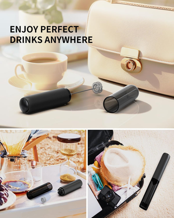 CIRCLE JOY Wiederaufladbarer Milchaufschäumer Handheld, Elektrischer Kaffee-Aufschäumer, Tragbarer H