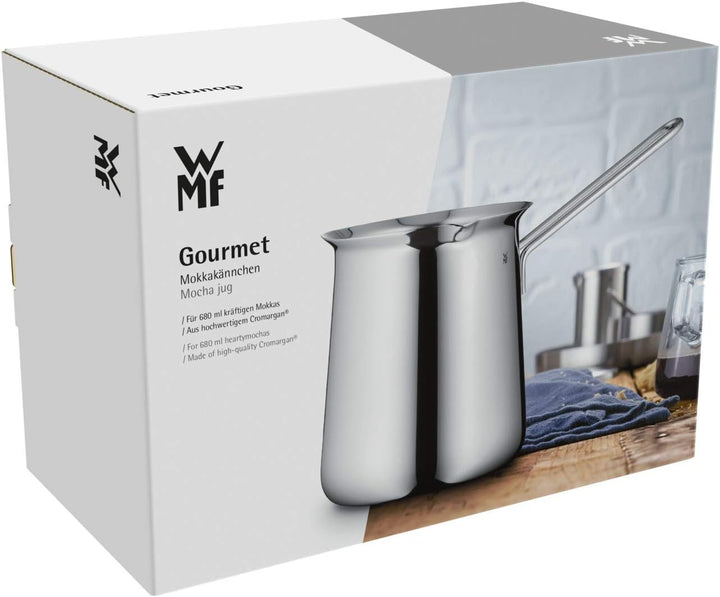 WMF Gourmet Mokkakännchen 680 ml, Mokkakanne für 12 Tassen geeignet, Cromargan Edelstahl poliert, sp