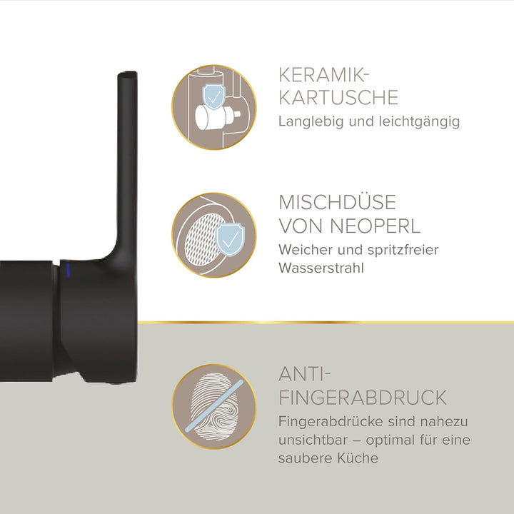 LENZ 46070551 ALUNA Spültischarmatur, schwarz