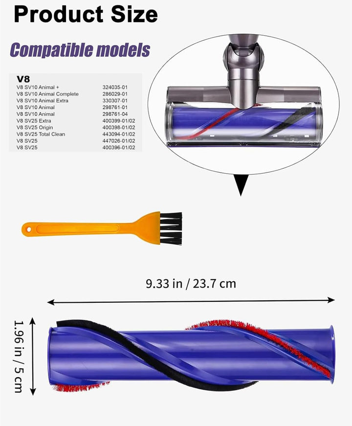 Ersatzbürstwalze für Dyson V8 Staubsauger,Bürste Rolle für Dyson V8,Bürste Rolle für Dyson V8,Bürste