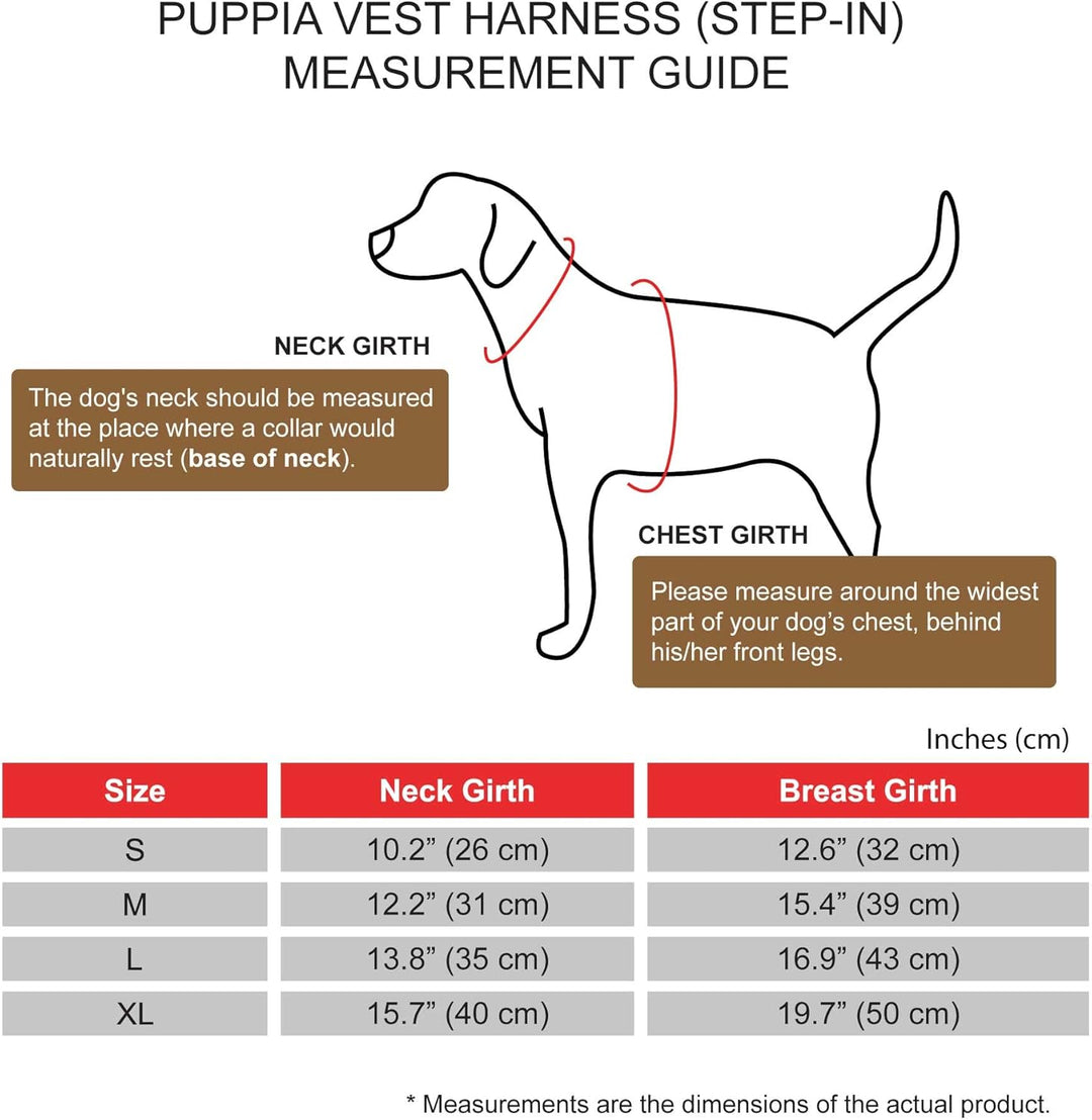 Puppia MINMI Step-in Vest Hundegeschirr Kein Würgen kein Ziehen Spazierengehen Training für kleine u