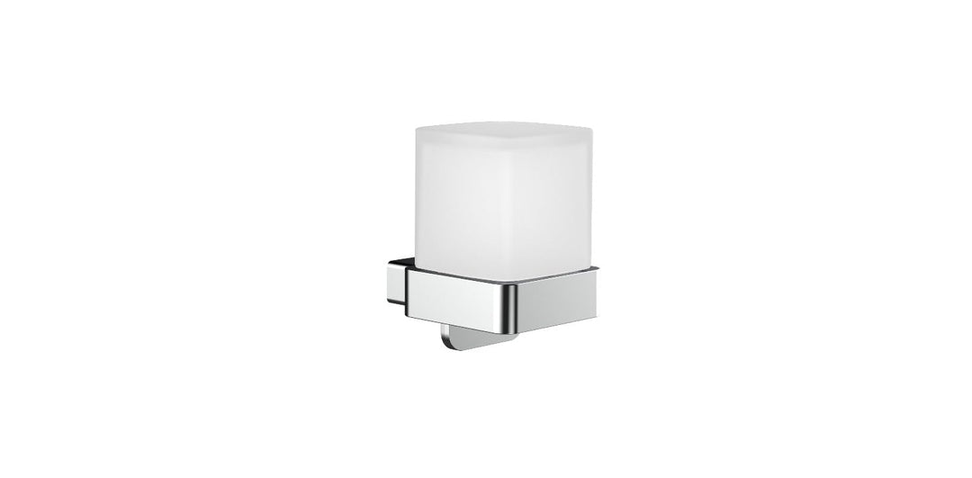 Emco LOFT Seifenspender zur Wandmontage, Wandseifenspender aus Metall und Kristallglas, hochwertiger