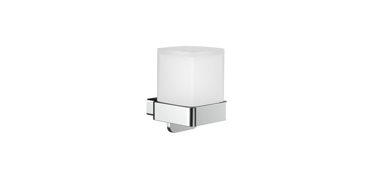Emco LOFT Seifenspender zur Wandmontage, Wandseifenspender aus Metall und Kristallglas, hochwertiger