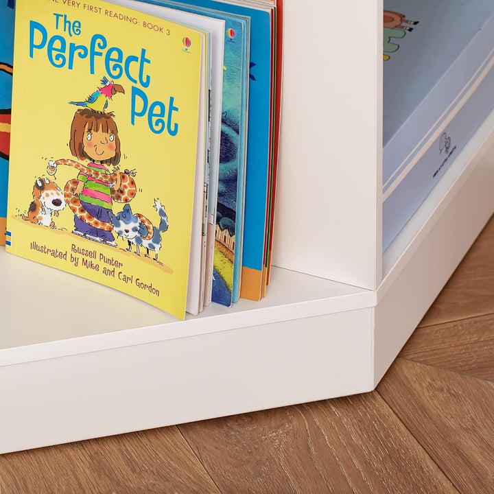 HOMCOM Kinderregal Bücherregal für Kinder Spielzeug-Organizer Kinderzimmerregal mit 3 Aufbewahrungsb