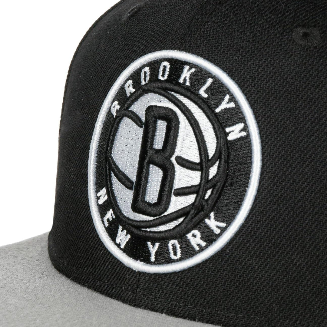 Mitchell &amp; Ness Patch Overload Nets Cap Basecap Baseballcap Snapback Flat Brim NBA Brooklyn (One Siz