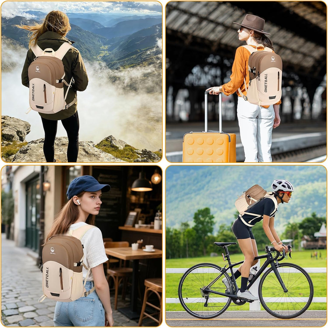 Diebstahlsicherer Wanderrucksack Damen 20L, Leichter Tagesrucksack Herren Klein, Wasserdichter Fahrr