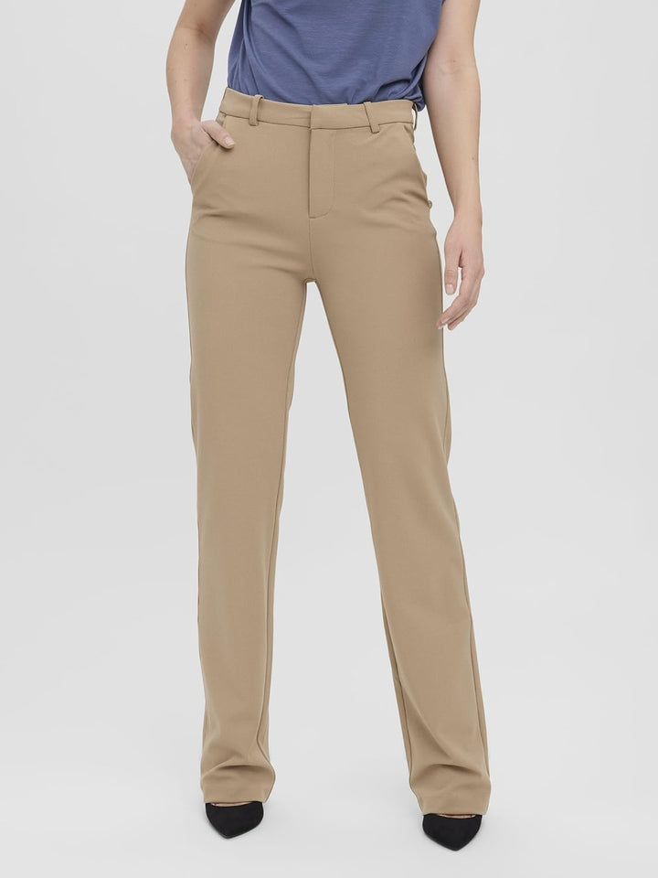 VERO MODA Female Hose VMZAMIRA Mittlere Taille Hose XS / 34L Silver Mink, XS / 34L Silver Mink