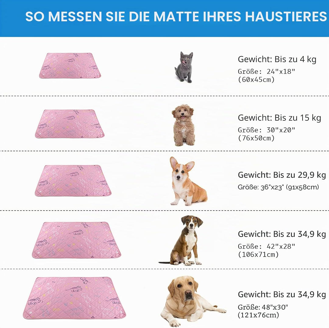 IEUUMLER 2 Stück Welpenunterlagen Waschbar für Hunde, Wiederverwendbar und Schnell Absorbierend PIPI