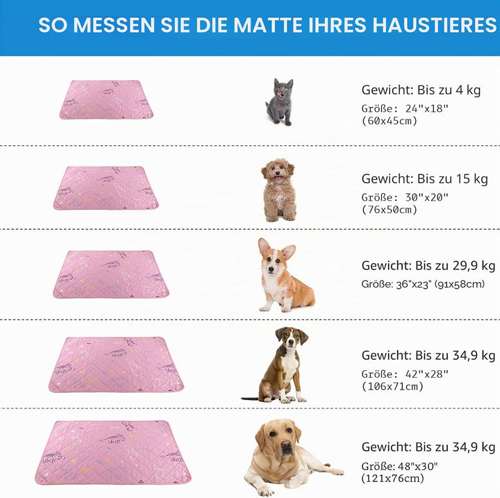 IEUUMLER 2 Stück Welpenunterlagen Waschbar für Hunde, Wiederverwendbar und Schnell Absorbierend PIPI