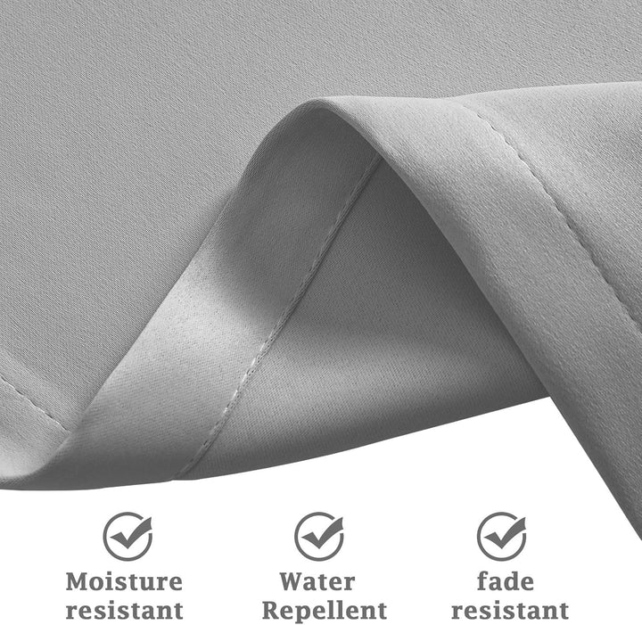ele ELEOPTION Outdoor Vorhänge Wasserabweisend, UV Schutz Outdoor Vorhang mit Ösen,Winddicht Blickdi