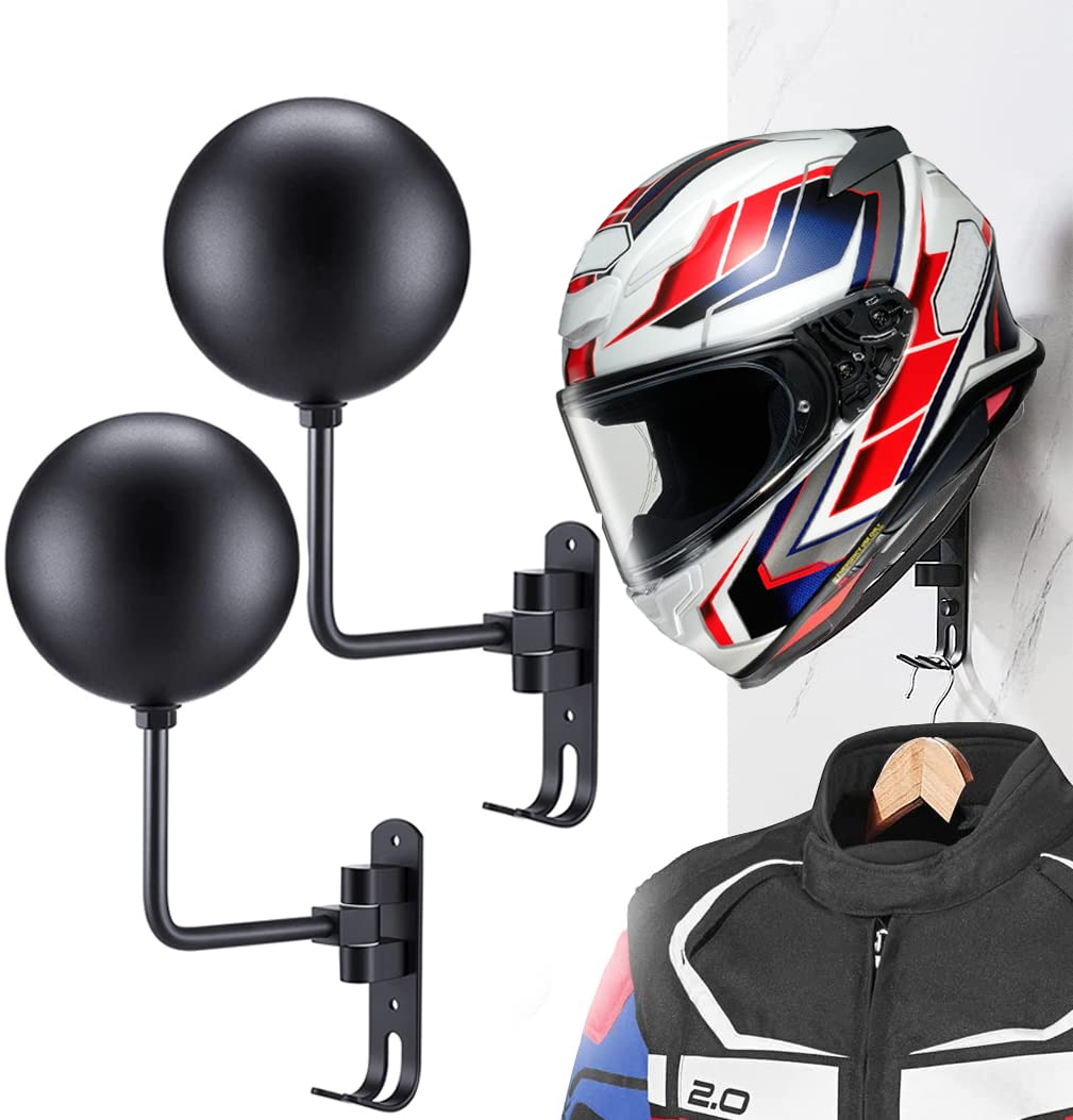 motofans Helmhalterung für Motorrad, Wandmontage, Motorradhelm, Huthalterung, aus Aluminiumlegierung