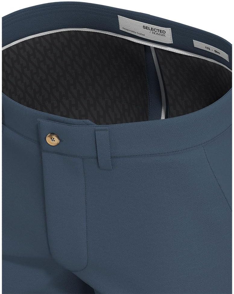 SELECTED HOMME Herren Hose Slh175-slim New Miles Flex Pant Noos 33W / 34L Bering Sea, 33W / 34L Beri
