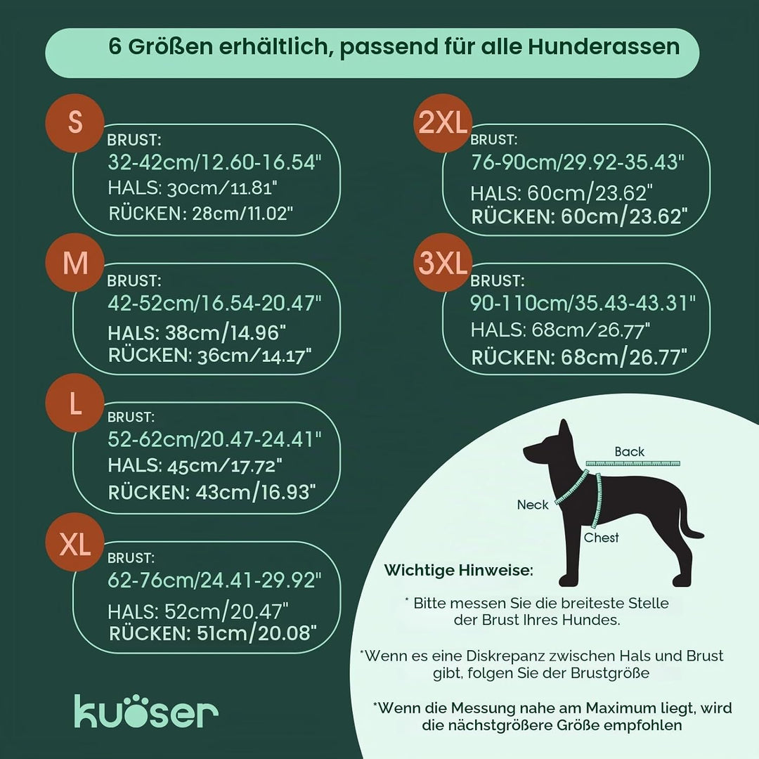 Kuoser Hundemantel Hundejacke, Warme wasserdichte Hundejacke mit Reflektierendem Design, Kordelzug a