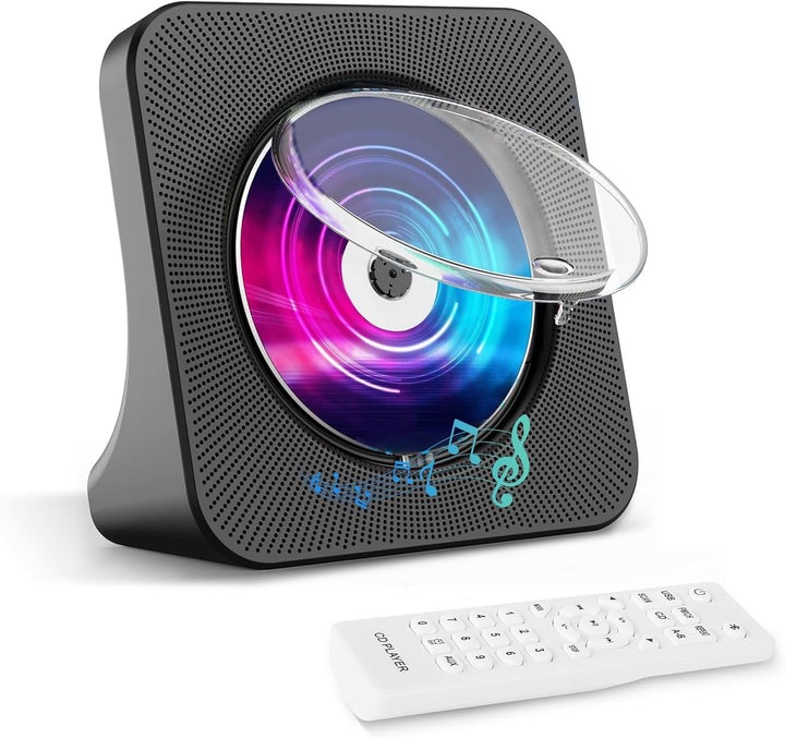 Desktop-CD-Player mit Bluetooth-Sender, tragbarer CD-Player mit Lautsprechern & Timer, Radio-CD-Play
