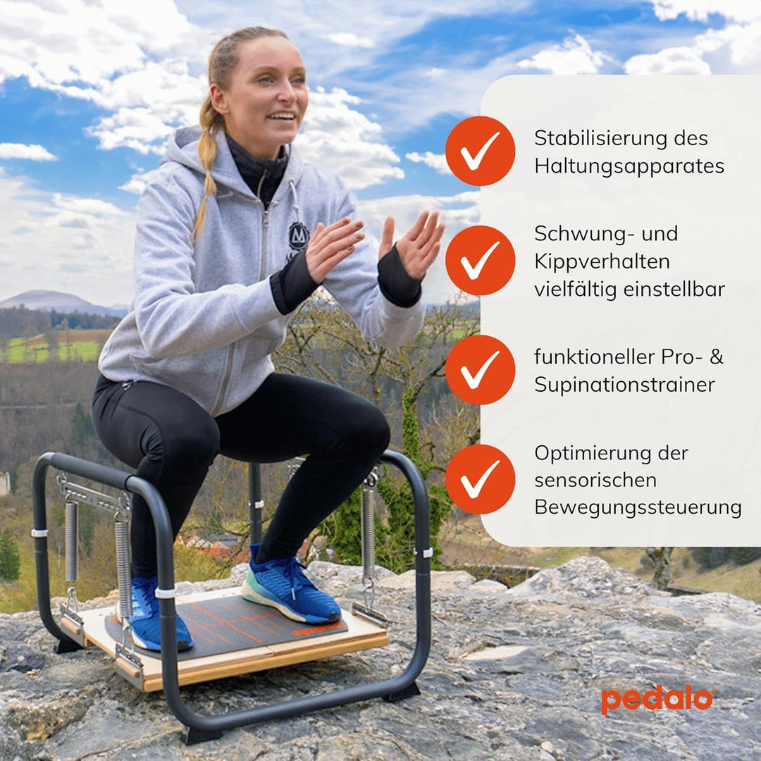 pedalo Stabilisator Profi I Federbrett I Gleichgewichtstrainer I Koordination I Propriozeption I Rea