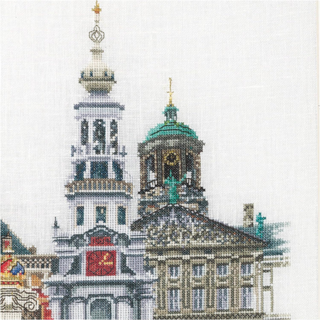 Thea Gouverneur - Kreuzstich-Set - Amsterdam - Leinen - 36 Count - Für Erwachsene - 450 450 White Am
