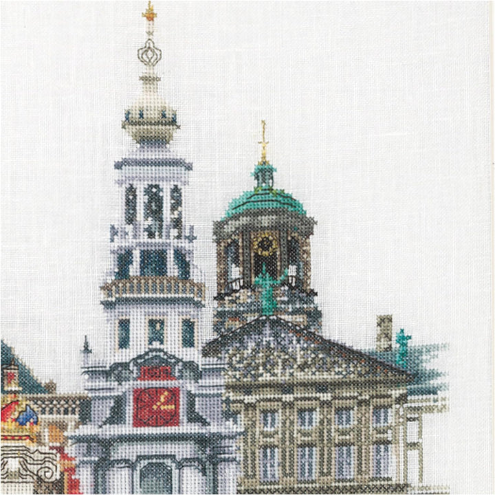 Thea Gouverneur - Kreuzstich-Set - Amsterdam - Leinen - 36 Count - Für Erwachsene - 450 450 White Am