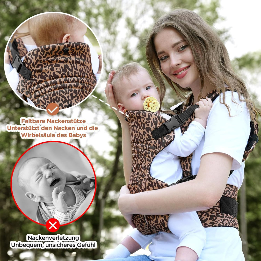 GAGAKU Babytrage für Babys Kleinkinder 4-36 Monate, Verstellbarer 4-in-1 Baby Tragen Ergonomisch Tra