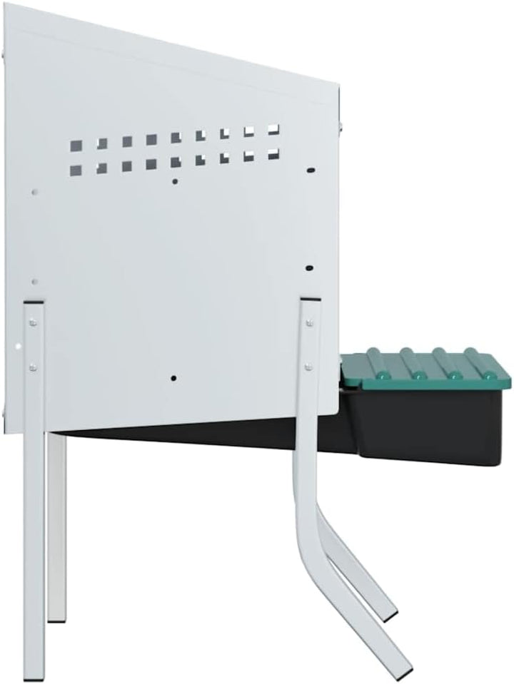 Hühner-Nistkasten 1 Abteil mit Beinen aus verzinktem Stahl und Polypropylen, 30,5x50x63/68 cm, für S
