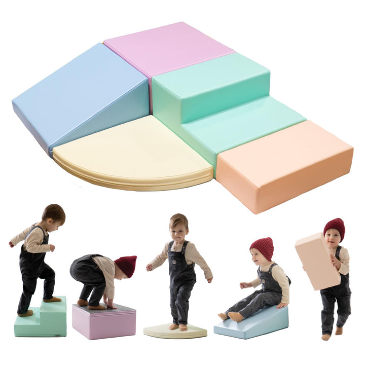 IGLU SOFT PLAY Schaumstoff Bausteine Kinder 5 STK Softbausteine Klettern Riesenbausteine Motorik Gro