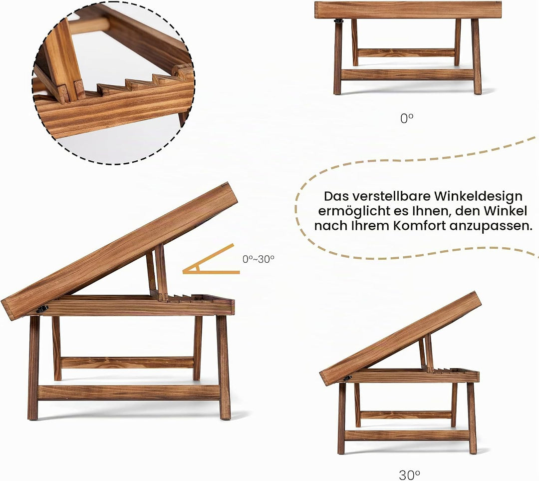 Tektalk Puzzletisch mit LED-Licht, Holzpuzzlebrett mit 5 verstellbaren Winkeln, Puzzletisch mit Klap