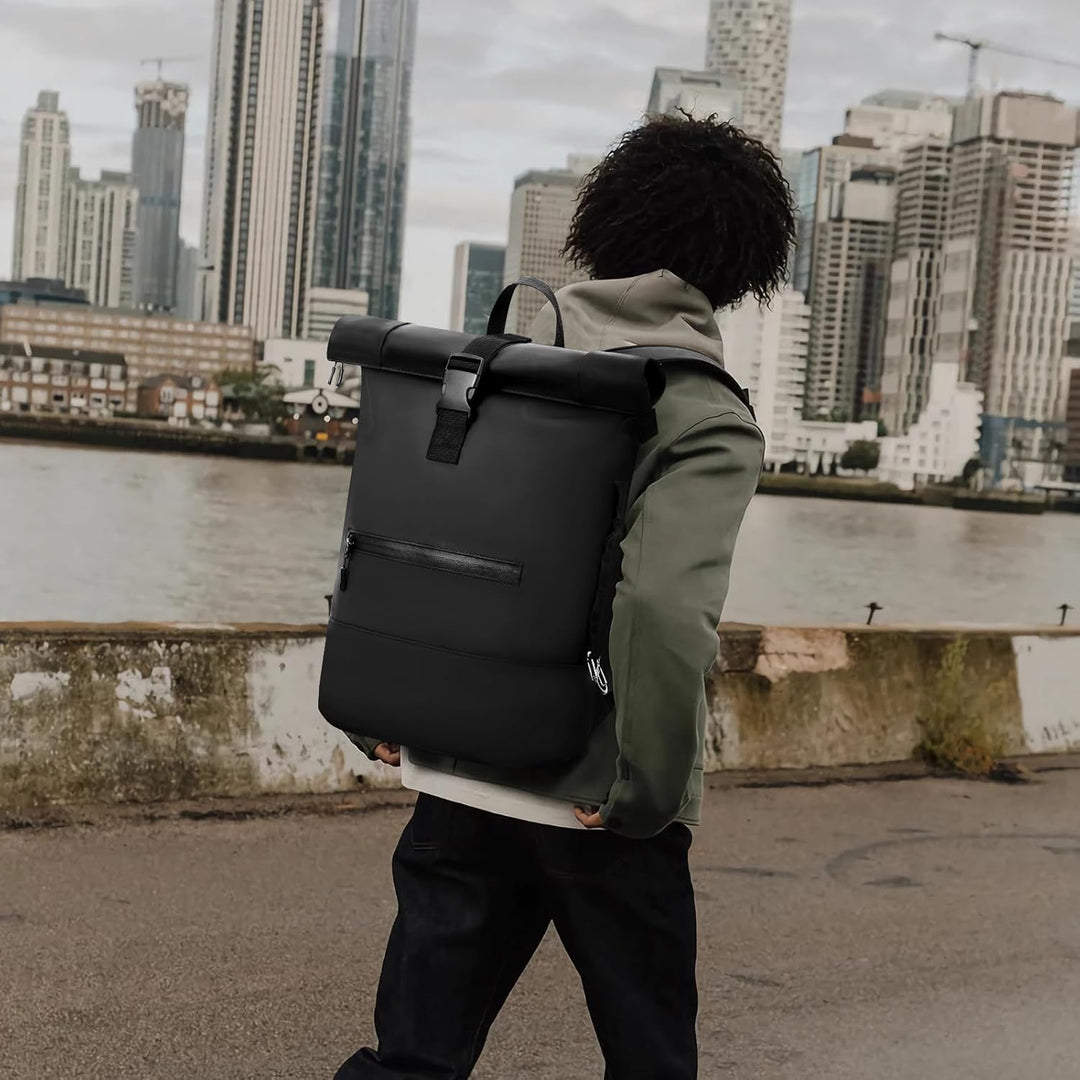 Rolltop Rucksack Herren Damen Wasserdicht Grosse Laptop Rucksack Reiserucksack mit Multifunktionale